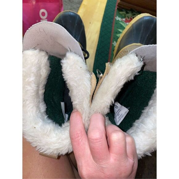 SOREL winter rubber fur boots size 8 mens - Picture 5 of 10